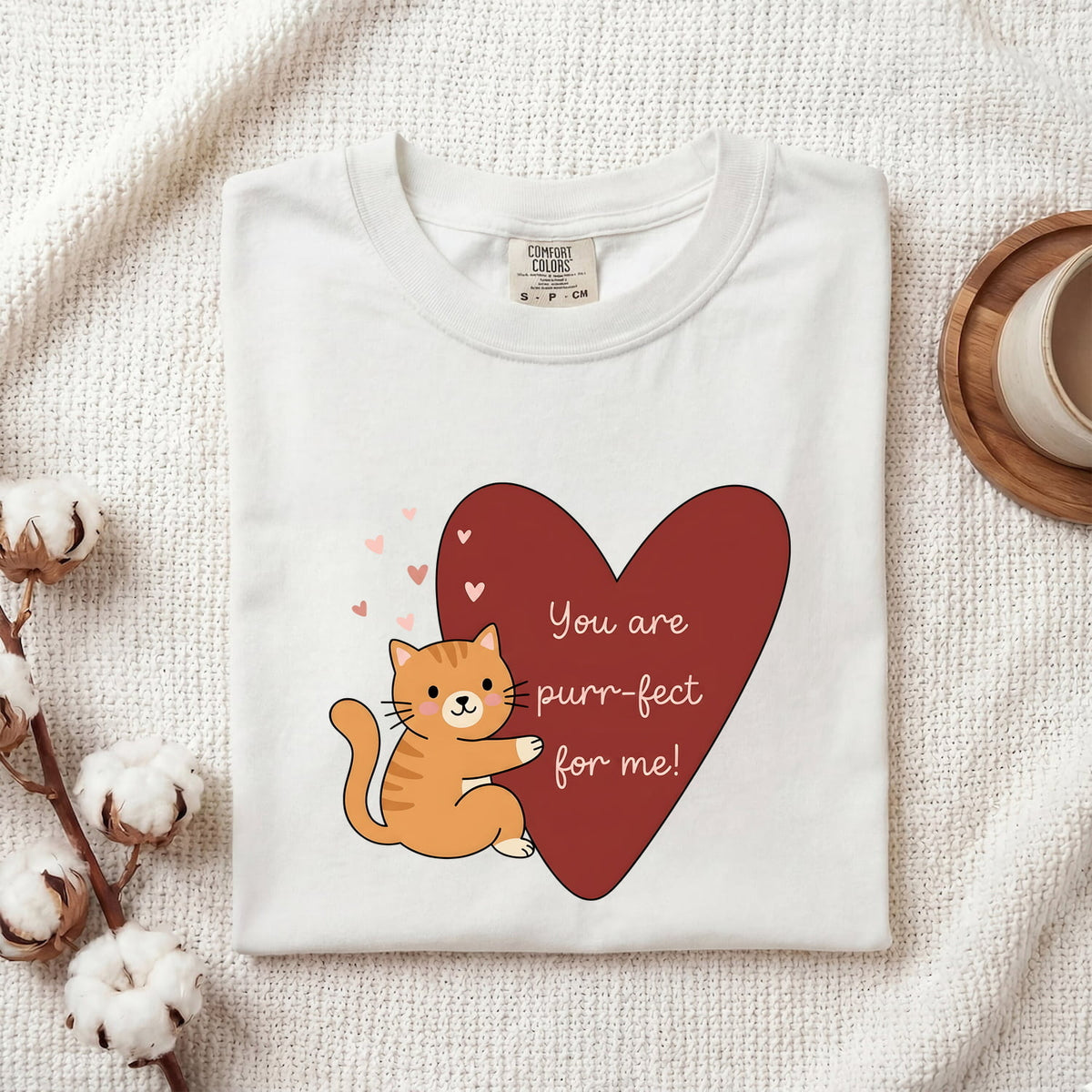 Purrfect for Me Cat Shirt, Cute Valentine Cat Tee, Cat Lover Gift for Her