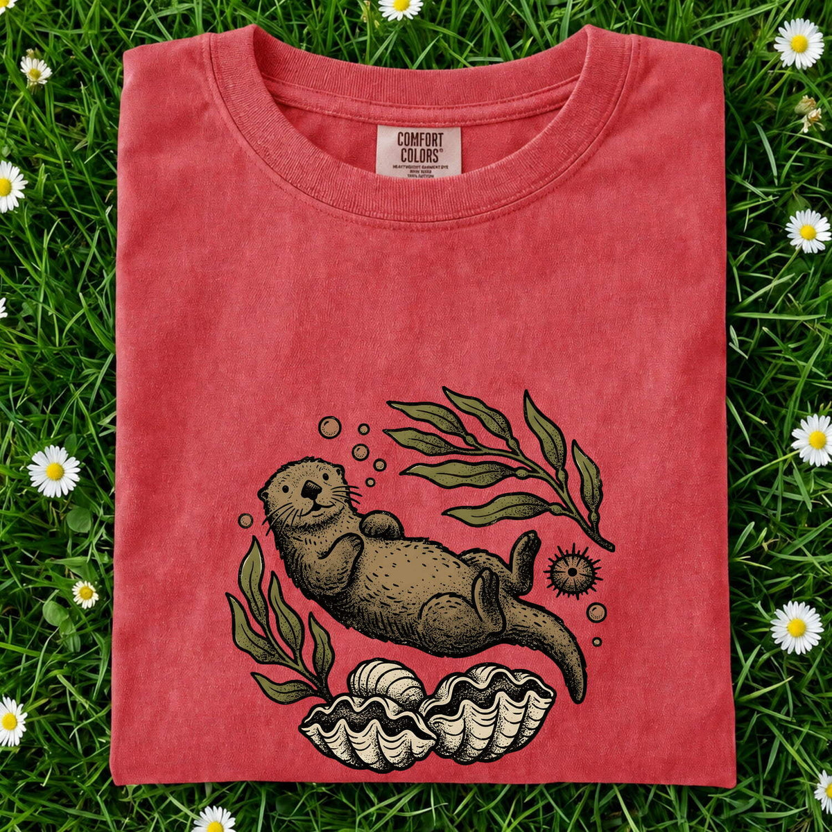 Sea Otter Shirt, Cute Otter Tee, Coastal Graphic Tee