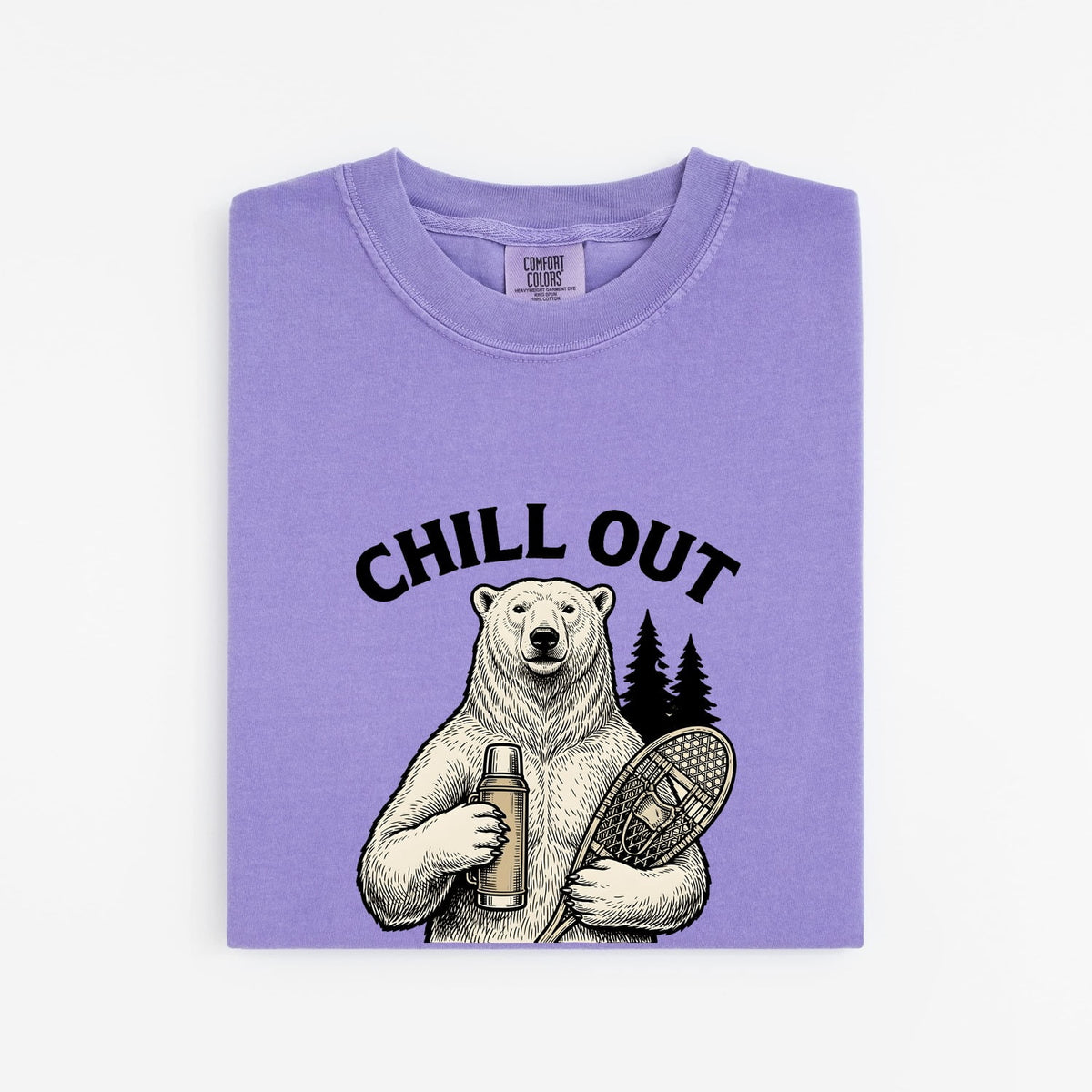 Chill Out Bear Shirt, Funny Polar Bear Tee, Outdoor Adventure Graphic Tee