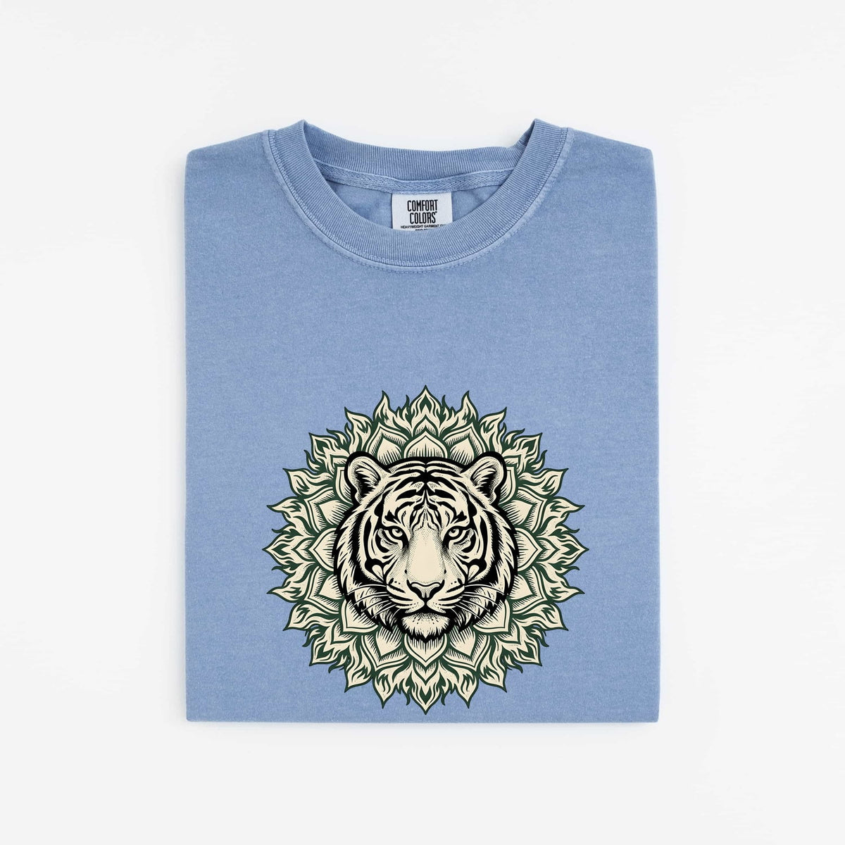 Tiger Shirt, Botanical Tiger Graphic Tee, Mandala Animal Tee