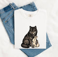 Wolf and Rabbit Shirt, Woodland Animal Tee, Wildlife Lover Tee