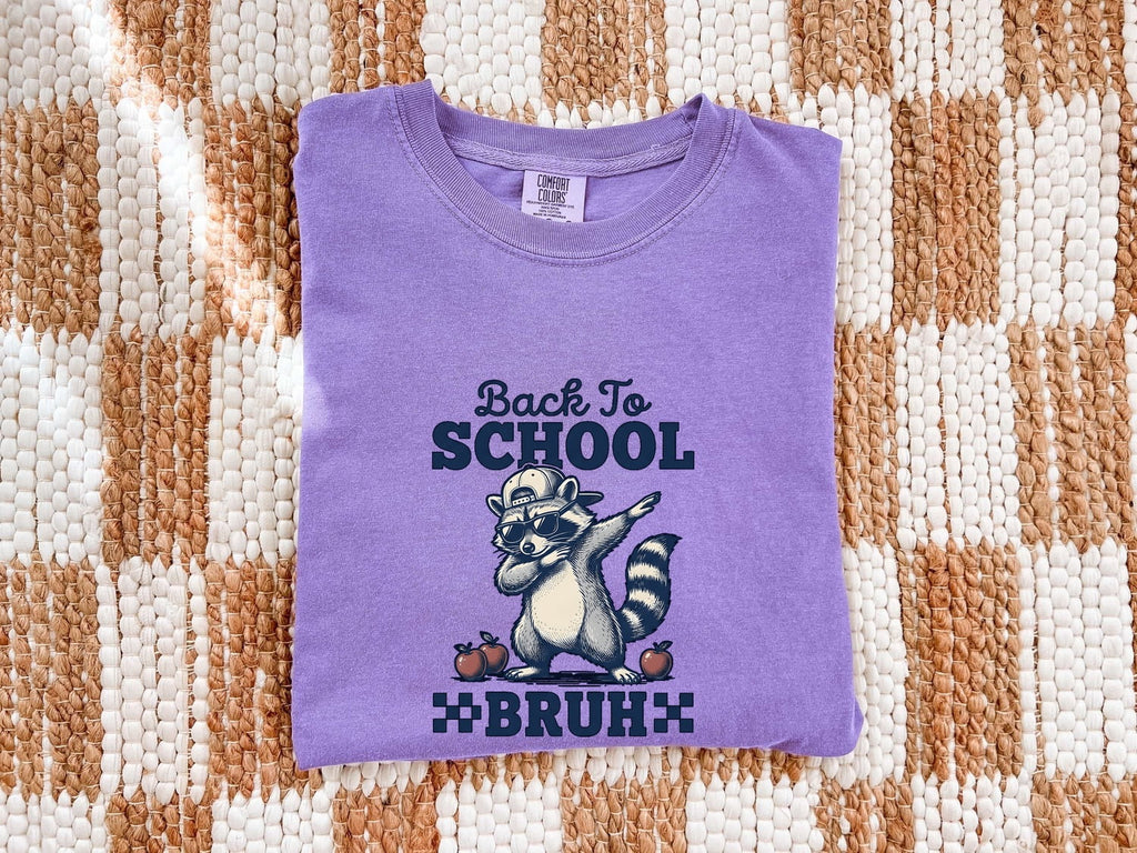 Funny Back to School Raccoon Shirt, Bruh Graphic Tee, Teacher Shirt