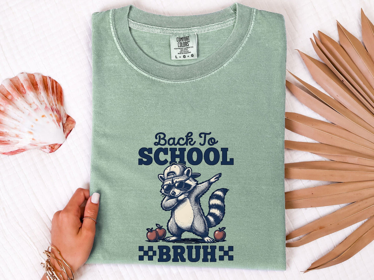 Funny Back to School Raccoon Shirt, Bruh Graphic Tee, Teacher Shirt