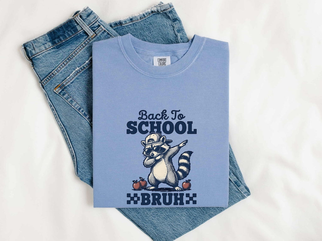 Funny Back to School Raccoon Shirt, Bruh Graphic Tee, Teacher Shirt