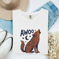 Funny Howling Wolf Shirt, Awoo Wolf Graphic Tee, Wolf Lover Gift