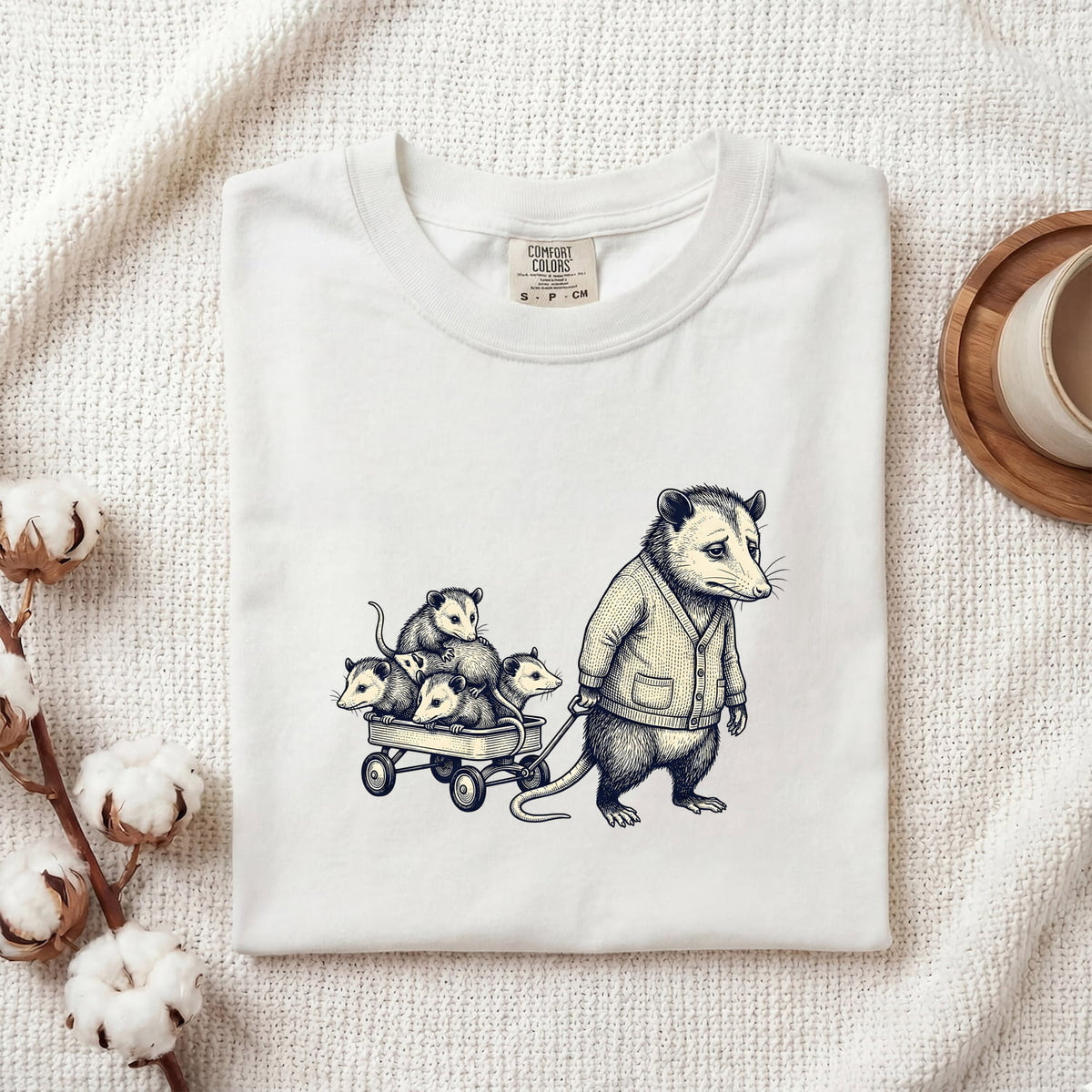Possum Shirt, Funny Opossum Graphic Tee, Tired Parent Shirt