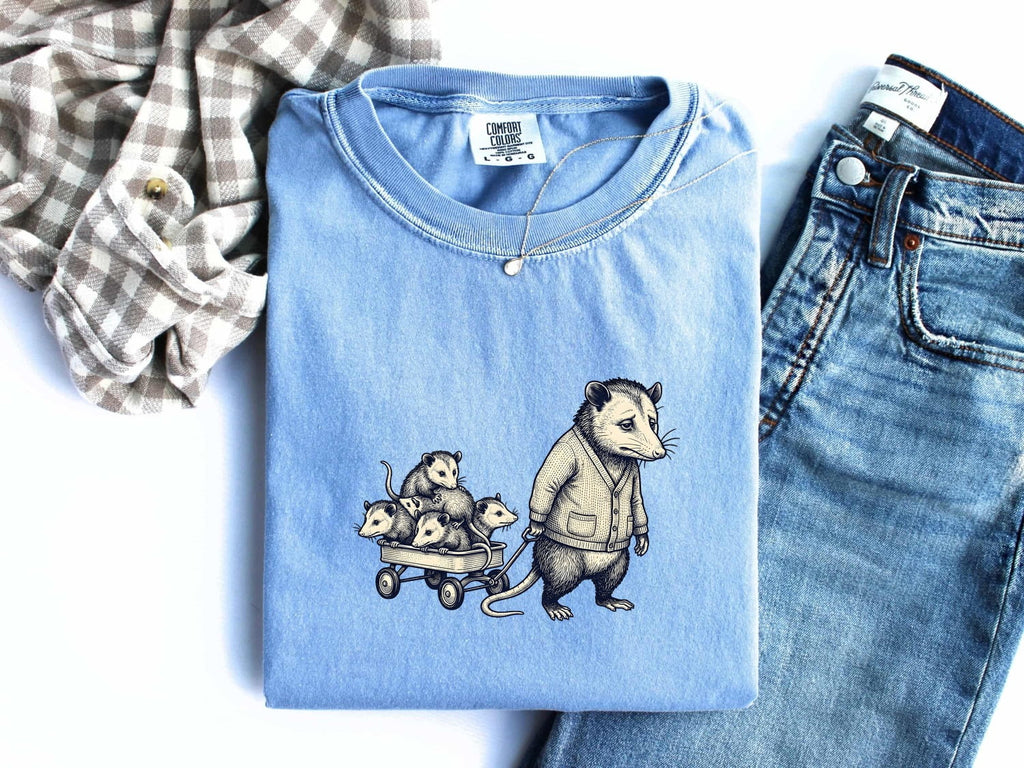 Possum Shirt, Funny Opossum Graphic Tee, Tired Parent Shirt