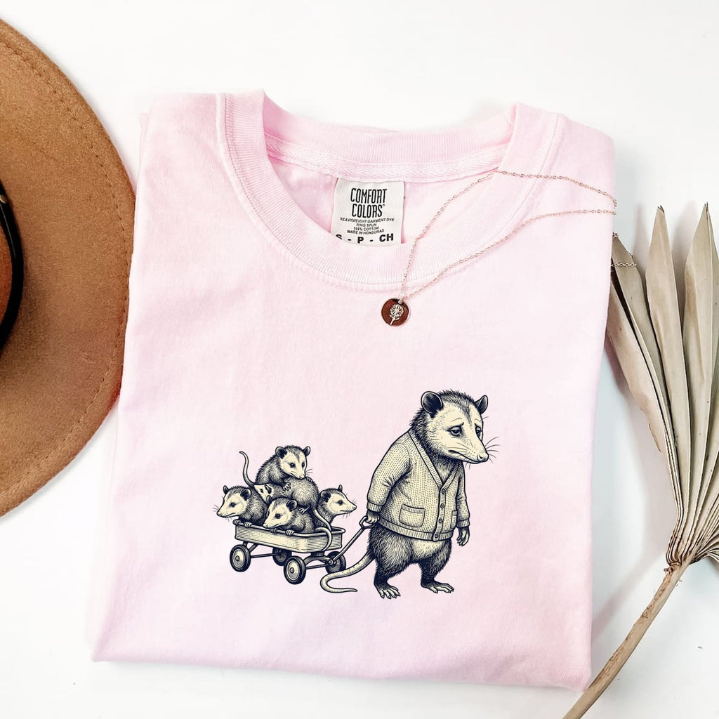 Possum Shirt, Funny Opossum Graphic Tee, Tired Parent Shirt