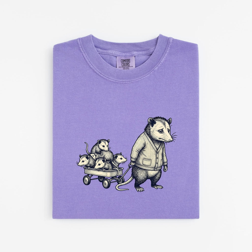 Possum Shirt, Funny Opossum Graphic Tee, Tired Parent Shirt