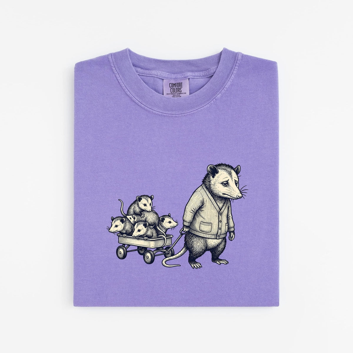 Possum Shirt, Funny Opossum Graphic Tee, Tired Parent Shirt