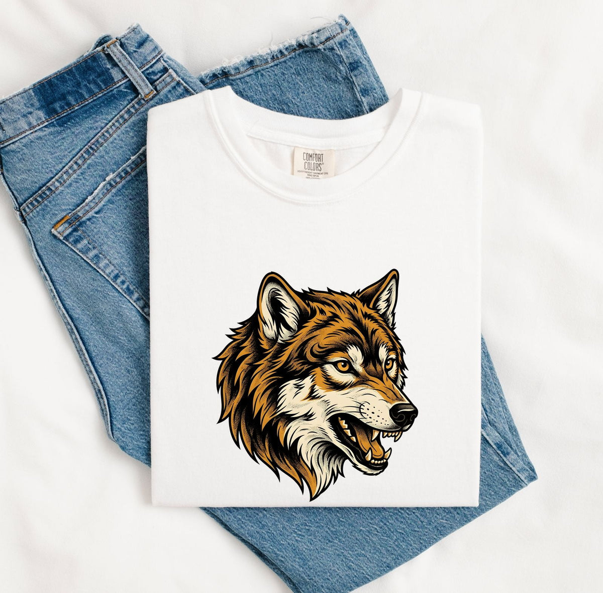 Wolf Shirt, Vintage Wildlife Graphic Tee, Wolf Lover Gift