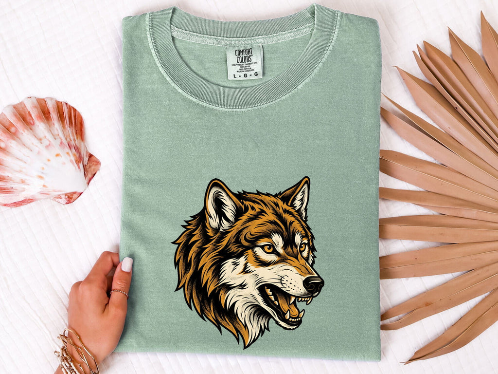Wolf Shirt, Vintage Wildlife Graphic Tee, Wolf Lover Gift