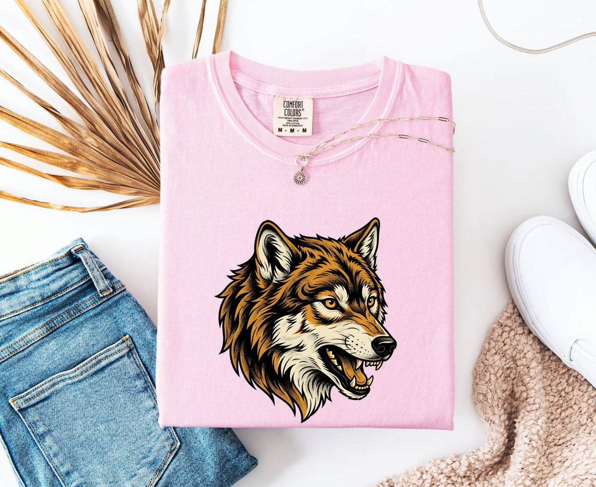 Wolf Shirt, Vintage Wildlife Graphic Tee, Wolf Lover Gift