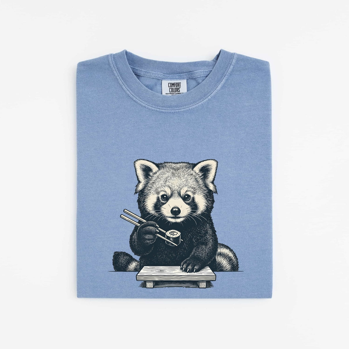 Red Panda Sushi Shirt, Sushi Lover Tee, Funny Foodie Shirt
