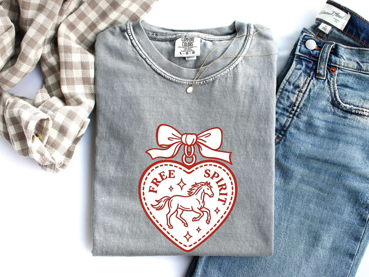 Free Spirit Horse Shirt, Western Cowgirl Tee, Horse Lover Gift