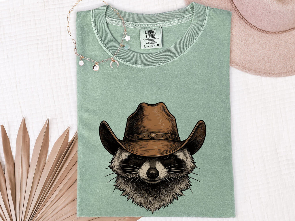 Cowboy Raccoon Shirt, Funny Trash Panda Tee, Western Animal Tee