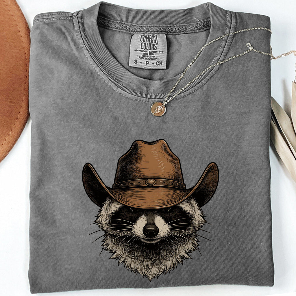 Cowboy Raccoon Shirt, Funny Trash Panda Tee, Western Animal Tee