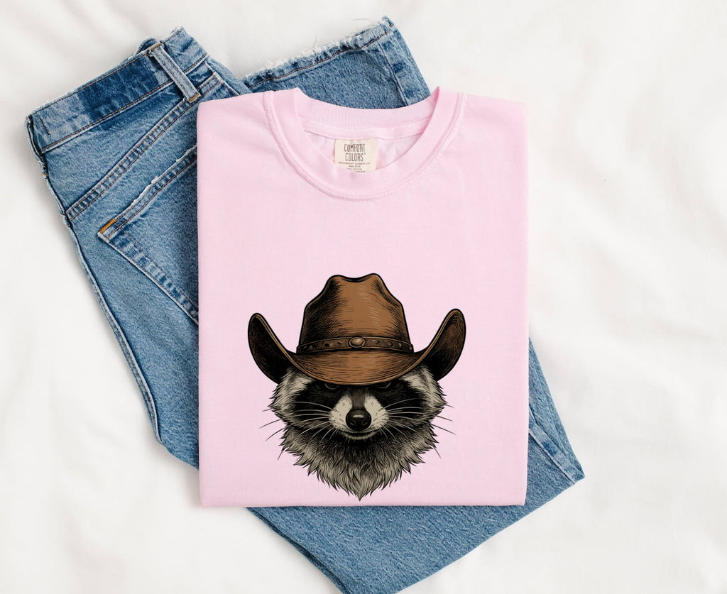 Cowboy Raccoon Shirt, Funny Trash Panda Tee, Western Animal Tee