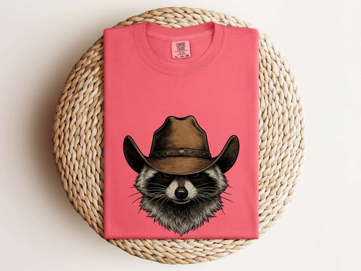 Cowboy Raccoon Shirt, Funny Trash Panda Tee, Western Animal Tee