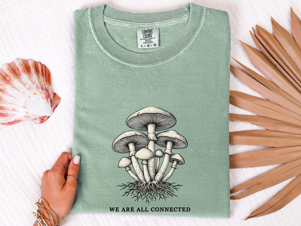 Vintage Mushroom Shirt, Botanical Cottagecore Tee, Fungi Lover Gift