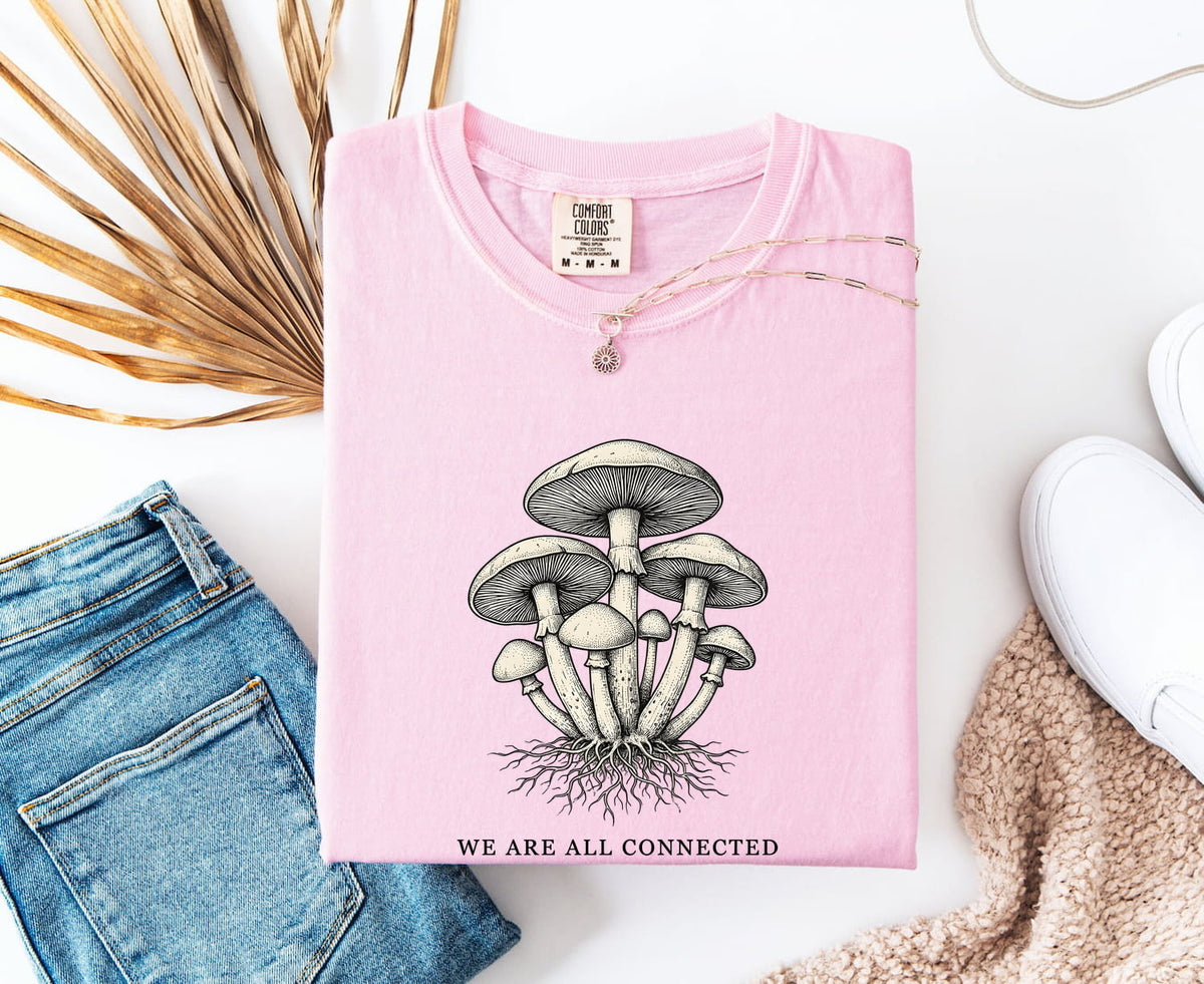Vintage Mushroom Shirt, Botanical Cottagecore Tee, Fungi Lover Gift
