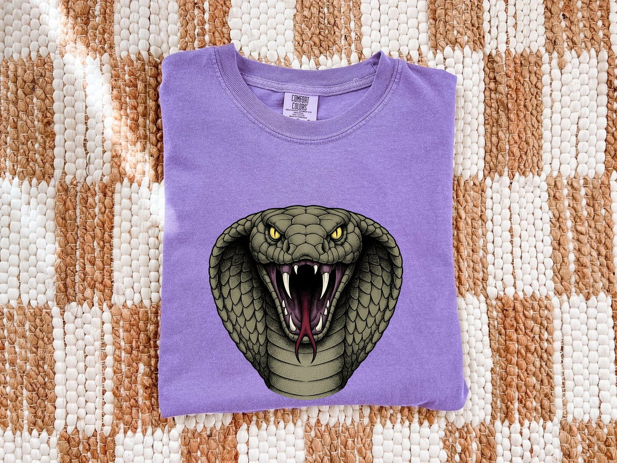 Cobra Snake Shirt, Reptile Lover Tee, Fierce Snake Graphic Tee