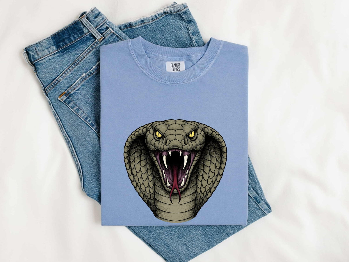 Cobra Snake Shirt, Reptile Lover Tee, Fierce Snake Graphic Tee
