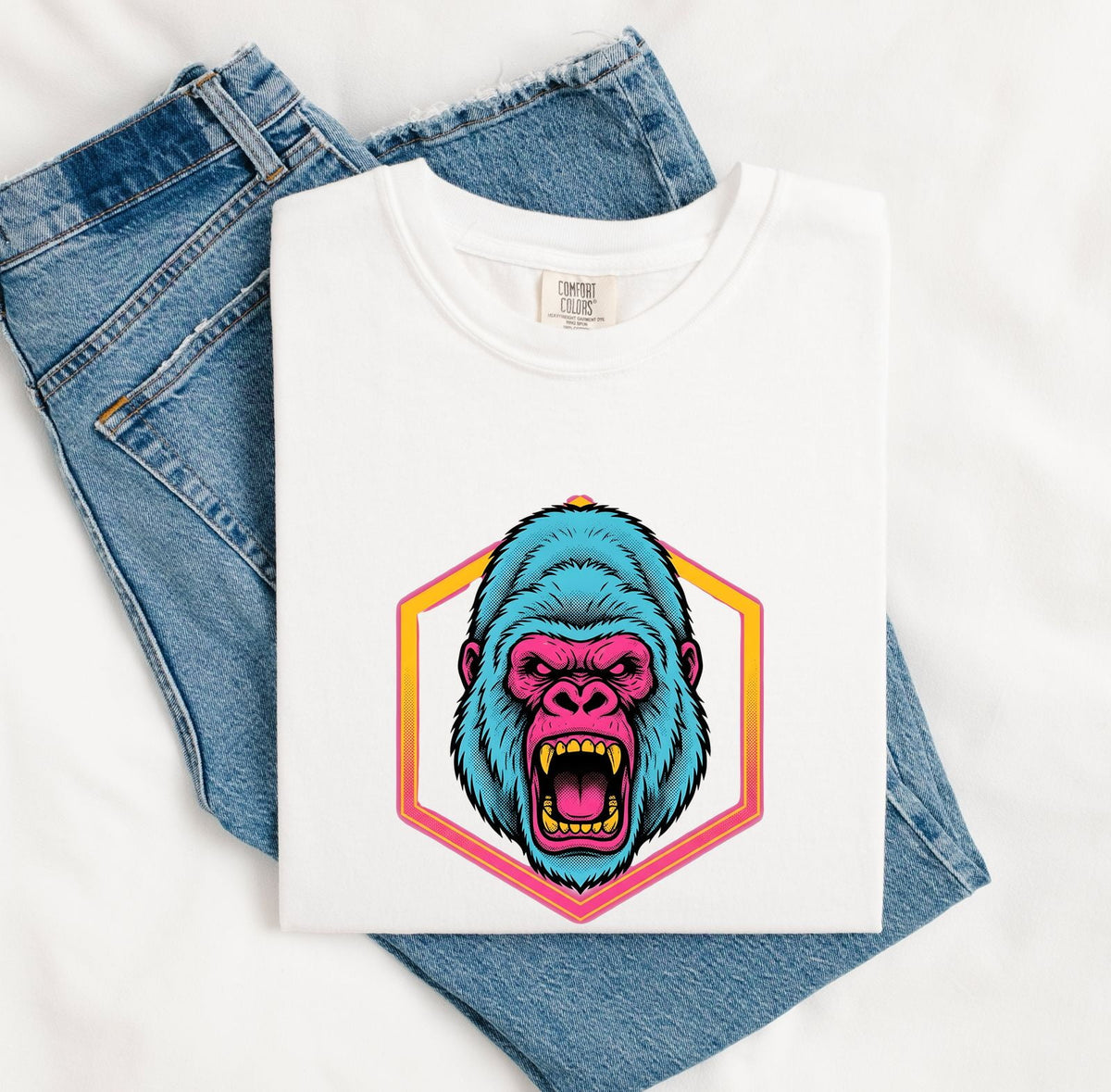 Fierce Monkey Shirt, Monkey Lover Gift, Wild Animal Graphic Tee