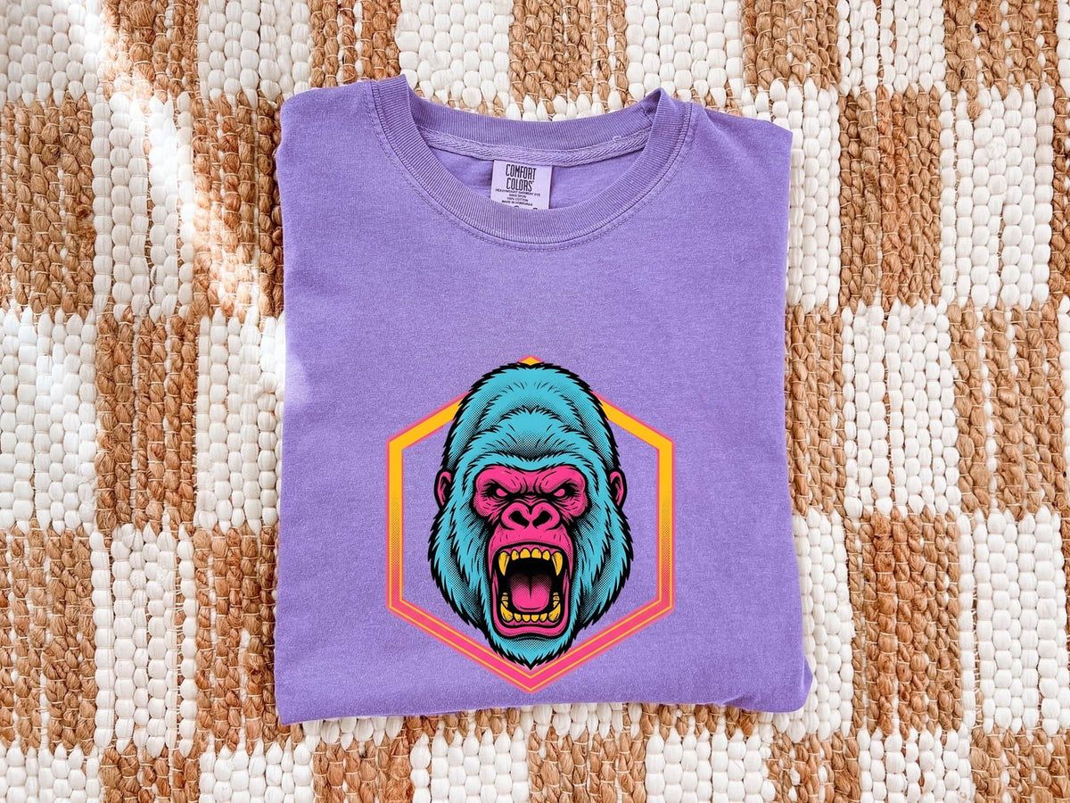 Fierce Monkey Shirt, Monkey Lover Gift, Wild Animal Graphic Tee