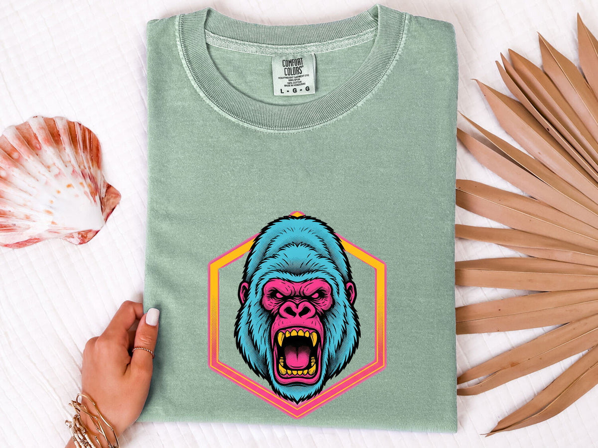 Fierce Monkey Shirt, Monkey Lover Gift, Wild Animal Graphic Tee