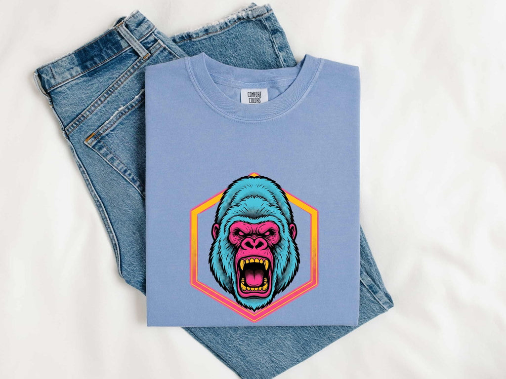 Fierce Monkey Shirt, Monkey Lover Gift, Wild Animal Graphic Tee