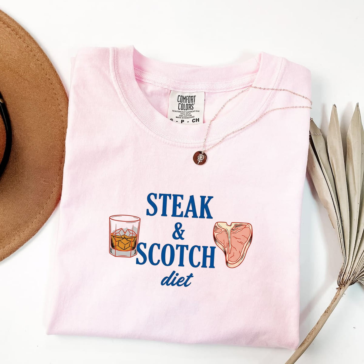 Steak and Scotch Shirt, Funny Foodie Tee, Whiskey Lover Tee