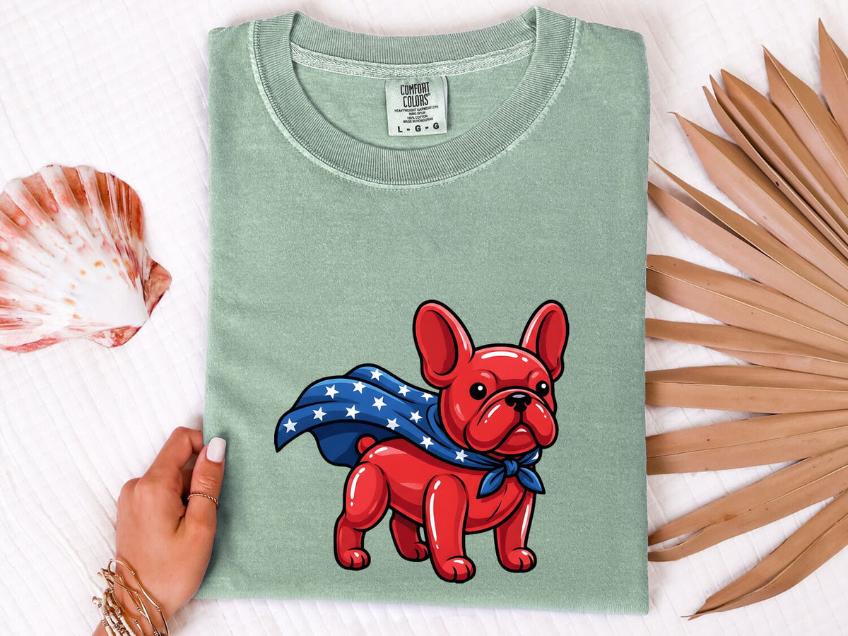 Patriotic French Bulldog Shirt, Frenchie 4th of July Tee, Dog Lover Gift