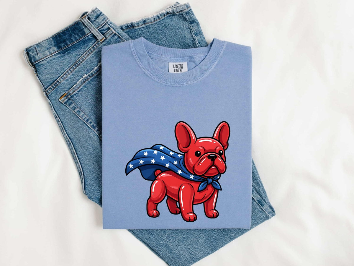 Patriotic French Bulldog Shirt, Frenchie 4th of July Tee, Dog Lover Gift