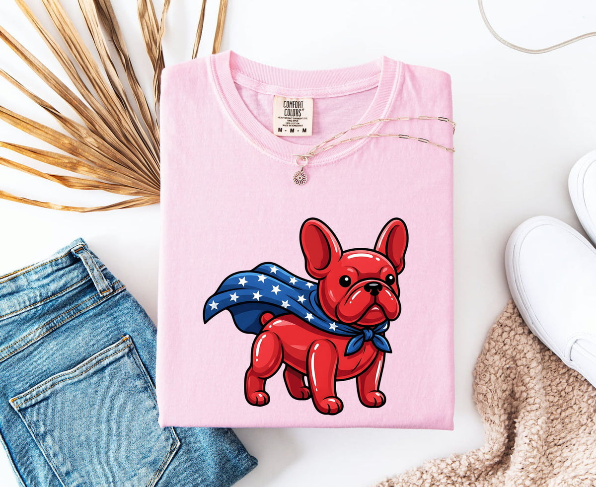 Patriotic French Bulldog Shirt, Frenchie 4th of July Tee, Dog Lover Gift