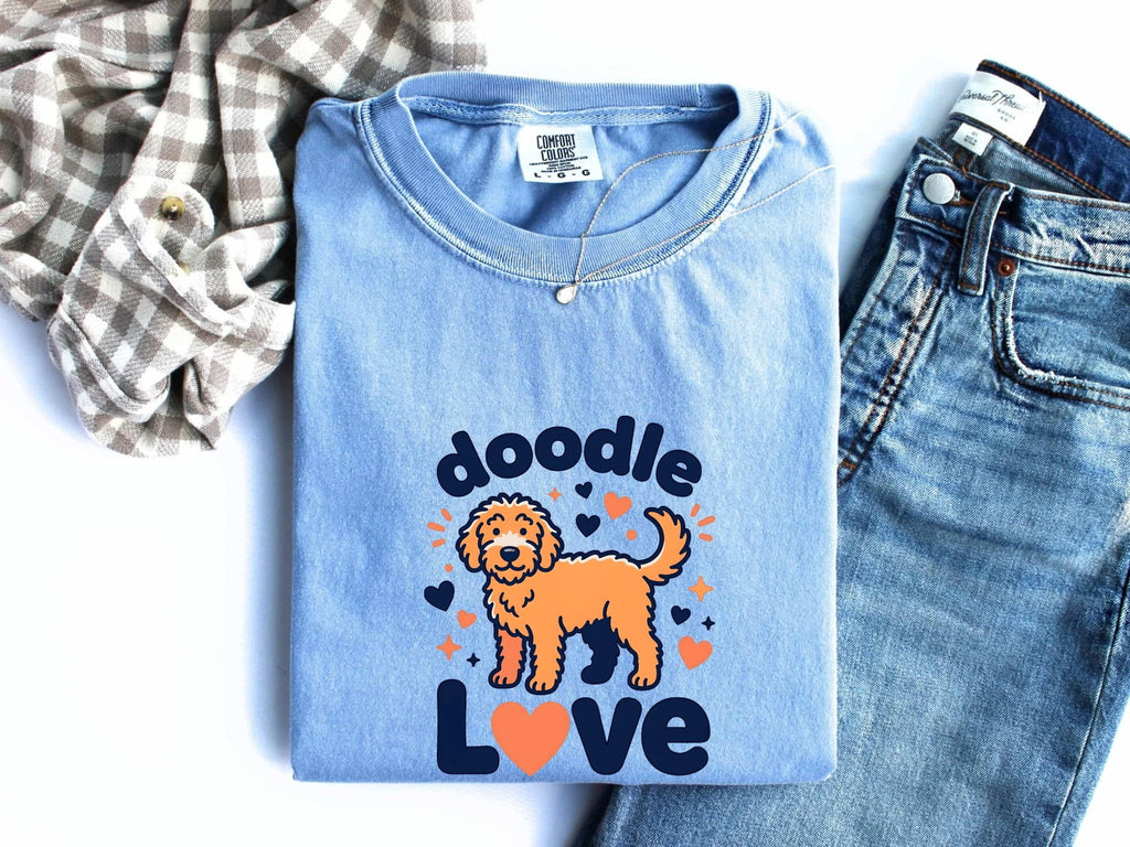 Doodle Love Shirt, Goldendoodle Mom Tee, Labradoodle Dog Lover Gift, Cute Puppy Shirt