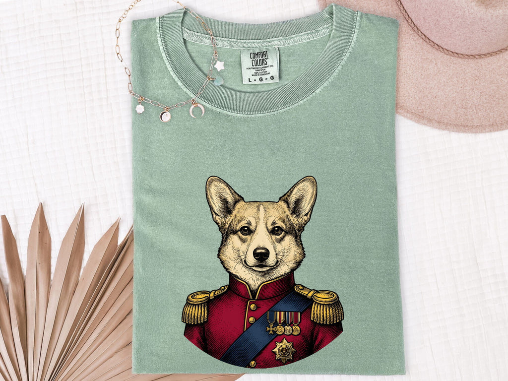 Royal Corgi Shirt, Funny Corgi Tee, Regal Dog Portrait, Corgi Mom Gift