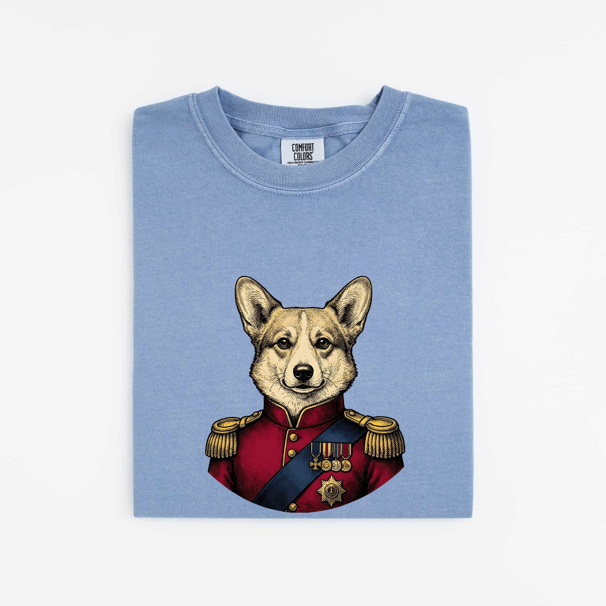 Royal Corgi Shirt, Funny Corgi Tee, Regal Dog Portrait, Corgi Mom Gift