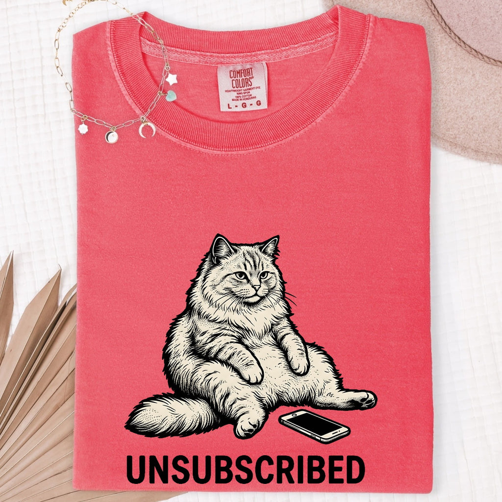 Unsubscribed Cat Shirt, Funny Cat Tee, Cat Lover Gift, Sarcastic Kitty Shirt