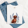 Dachshund Shirt, Floral Wiener Dog Tee, Dachshund Mom Gift, Dog Lover Shirt