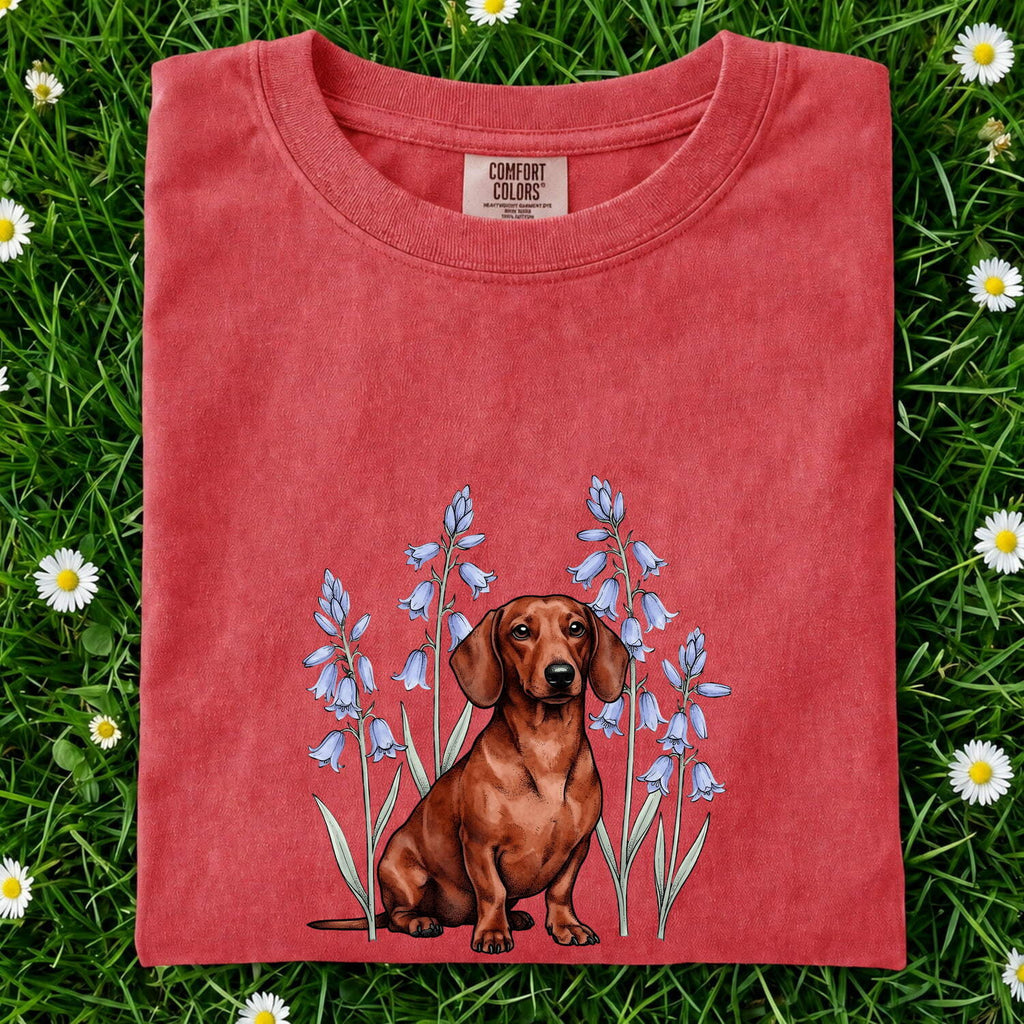 Dachshund Shirt, Floral Wiener Dog Tee, Dachshund Mom Gift, Dog Lover Shirt
