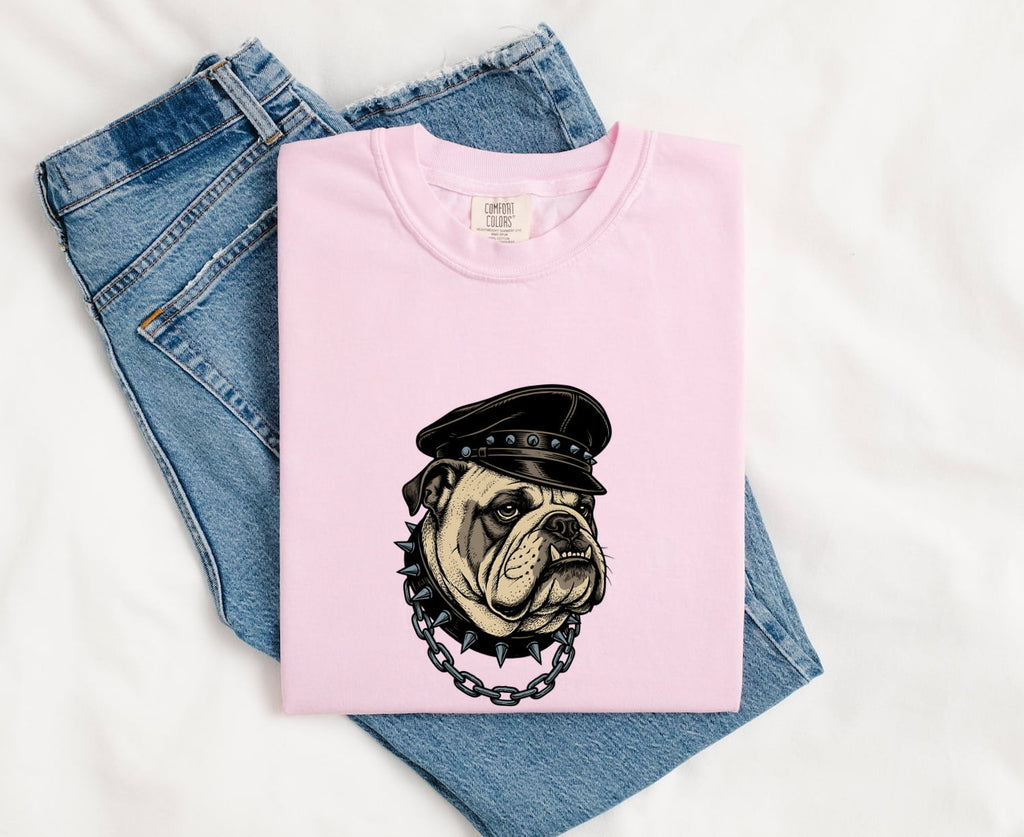 Bulldog Biker Shirt, Funny Motorcycle Dog Tee, Bulldog Lover Gift