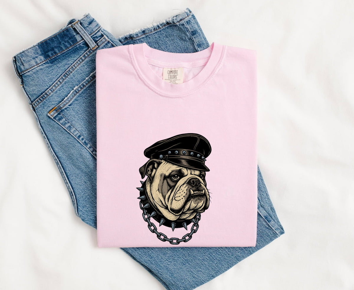 Bulldog Biker Shirt, Funny Motorcycle Dog Tee, Bulldog Lover Gift