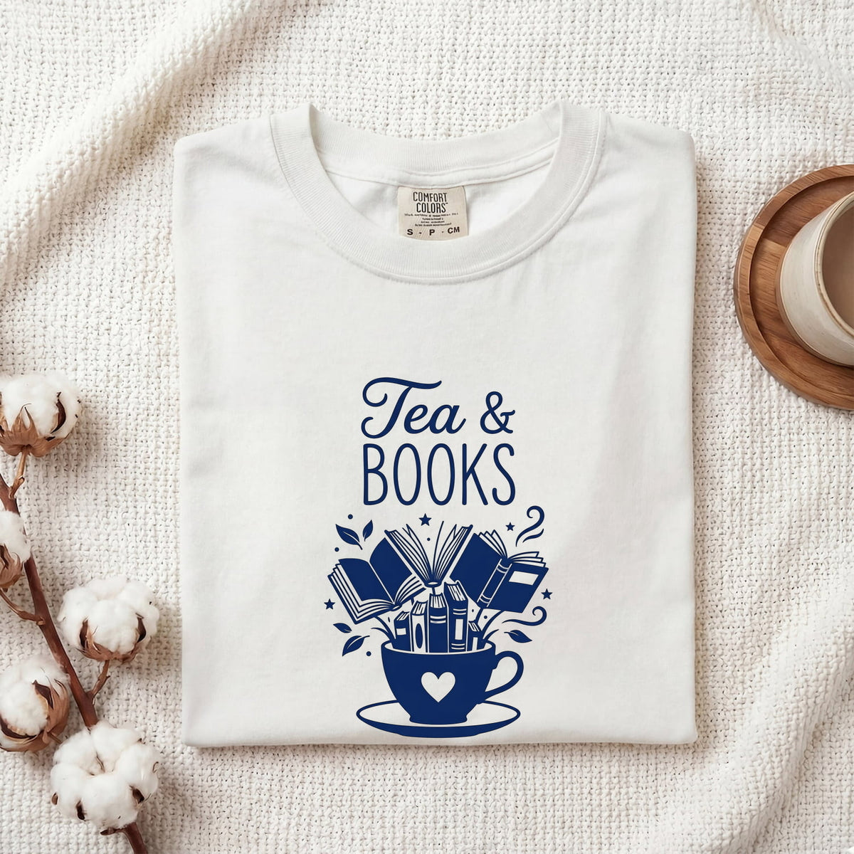 Tea and Books Shirt, Book Lover Tee, Reader Gift for Tea Lovers