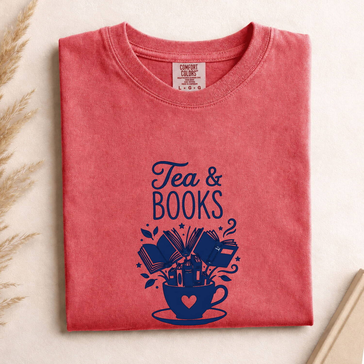 Tea and Books Shirt, Book Lover Tee, Reader Gift for Tea Lovers