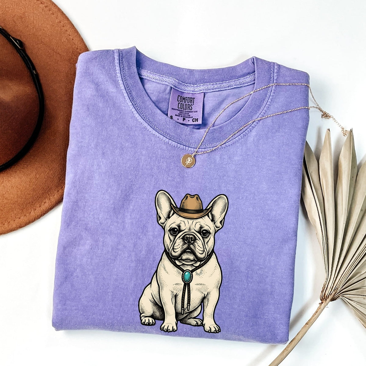 French Bulldog Cowboy Shirt, Western Frenchie Tee, Dog Lover Gift