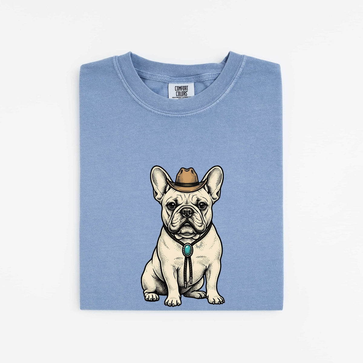 French Bulldog Cowboy Shirt, Western Frenchie Tee, Dog Lover Gift