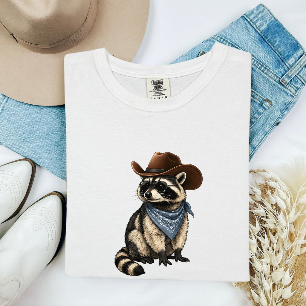 Cowboy Raccoon Shirt, Funny Western Animal Tee, Trash Panda Gift