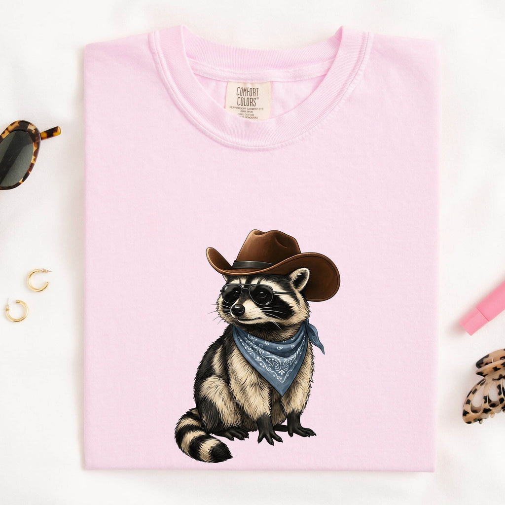Cowboy Raccoon Shirt, Funny Western Animal Tee, Trash Panda Gift
