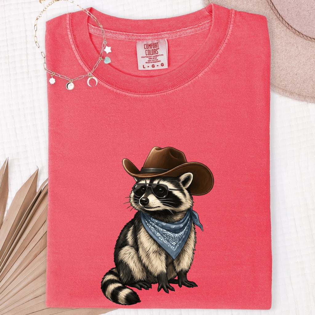 Cowboy Raccoon Shirt, Funny Western Animal Tee, Trash Panda Gift